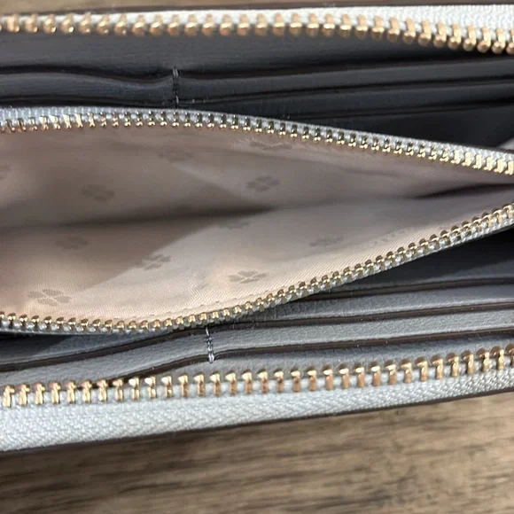 EUC [kate spade] Powder Light Blue Continental Zip-Around Long Wallet - Picture 5 of 14